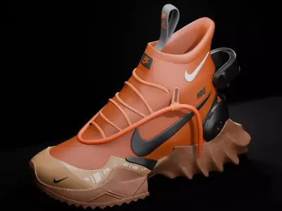 Sci-Fi Streetwear Shoe 3D model