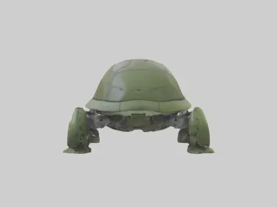 Robot version of a turtle model Low-poly 3D model