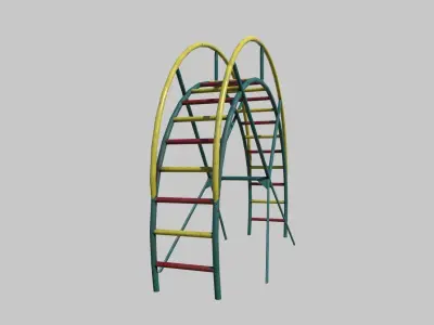 Old Arc Climber with Rails Low-poly 3D model