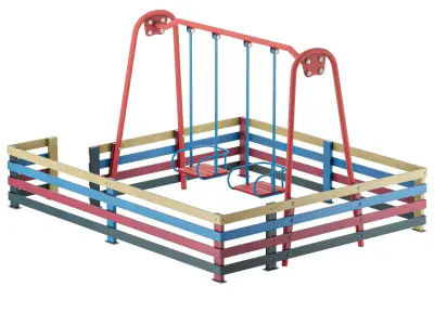 Double swing with backrests 3D model