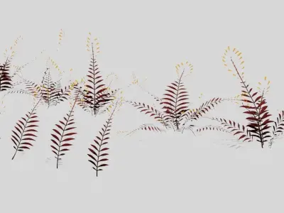 Glowing alien herbs 6 Low-poly 3D model