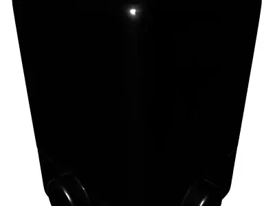 Minimalist Chrome Control Unit Low-poly 3D model