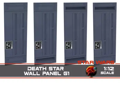 Death Star Wall Panel - G1 - 1-12 scale Blackseries  3D print model