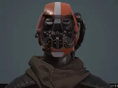 Helmet - Sci-Fi Low-poly 3D model