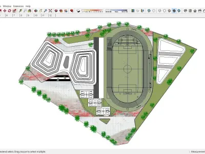 Sketchup School and University B10 3D model