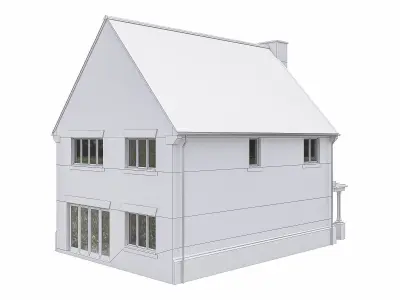 Neighborhood Houses P26 Low-poly 3D model