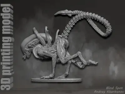 Alien dog 3D print model