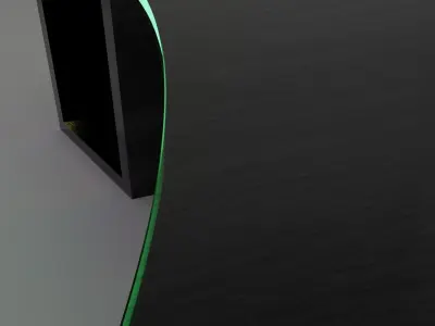 Black wooden gaming table with RGB lights Free 3D model