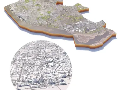 Liverpool City United Kingdom 3D model