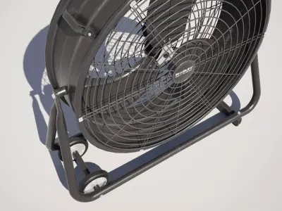  Industrial Fan Low-poly 3D model