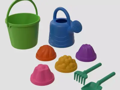 Sand Toys Low-poly 3D model