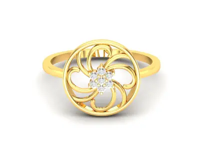 Diamond Ring For Women 3d Print Model 3D print model 59