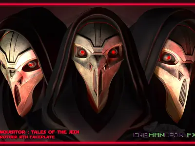 Xth Brother Mask of Inquisitor from Tales of the Jedi 3D print model