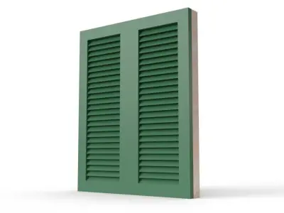 Cross Hatch Window With Doors Free 3D model