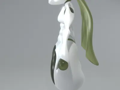 Cute Fantasy Doll Character Cyber Aesthetic Y2K grunge gorpcore Low-poly 3D model