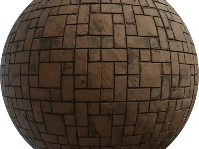 Irregular Patterned Paving Blocks PBR Texture Texture