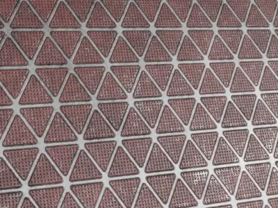 Sci-Fi Hexagonal Metal Mesh Floor PBR Seamless Texture