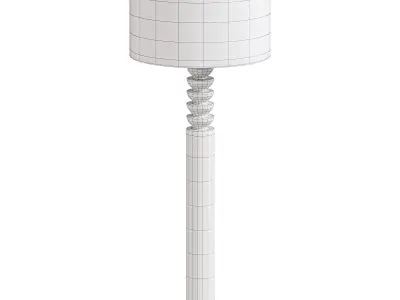 Lathe Floor Lamp By Arhaus 3D model