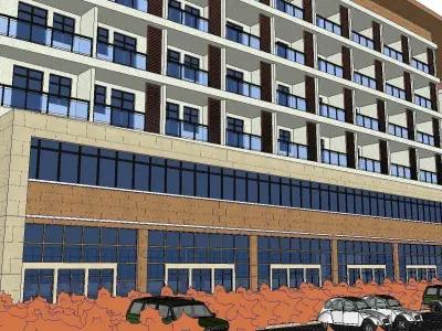 vacation spot-Resort-Fashion Leisure Hotel-0187 3D model