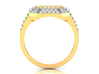 Diamond Ring For Women 3d Print Model 3D print model 9