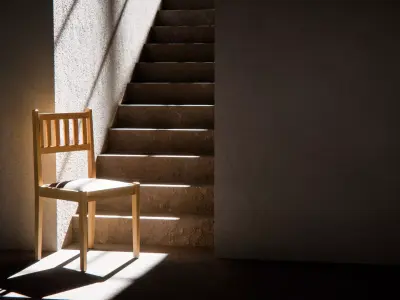 Minimal Chair at Stair Base 3D model