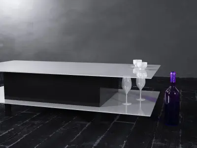 Table - Interior Living Room Furniture 10 3D model