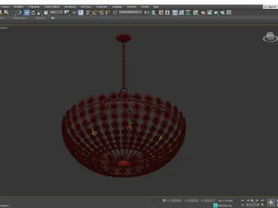 Floral Park Chandelier Low-poly 3D model