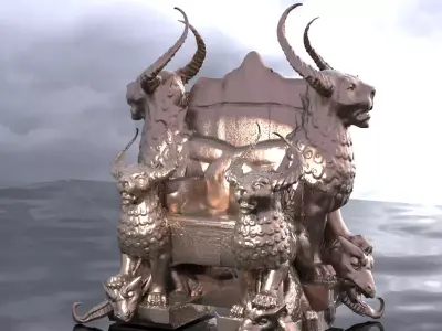 Gilgamesh Ornate Throne 4 3D model