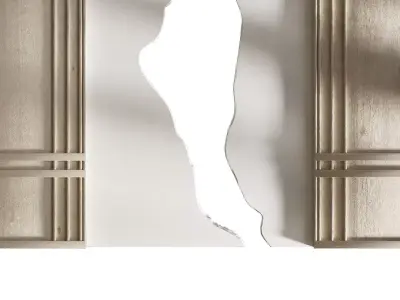 Wall panel wood gypsum 2 3D model