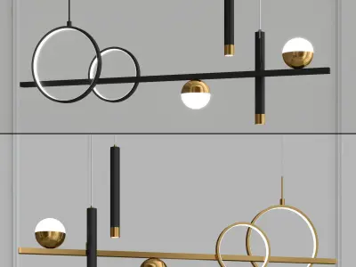 Dining Room Pendant Lights 3D model