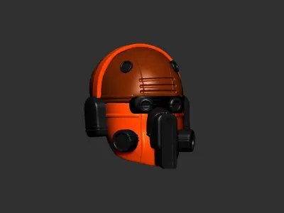 helmet high poly sculpt 3d printable  3D model 116