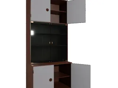 Kas Display Glass Cabinet 3D model