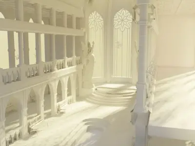 medieval palace  3D model
