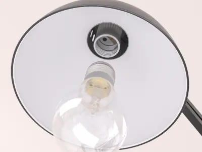 Multi-Joint Desk Lamp with Light Bulb 3D model
