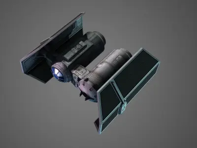 Low poly Tie Bomber Low-poly 3D model