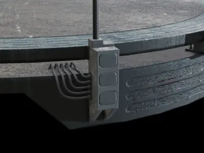 Sci-fi Landing Platform Low-poly 3D model