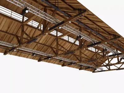 Ceiling Ventilation Pipes 17 3D model