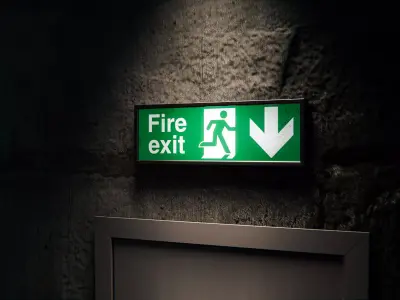 Fire Exit Sign Low-poly 3D model