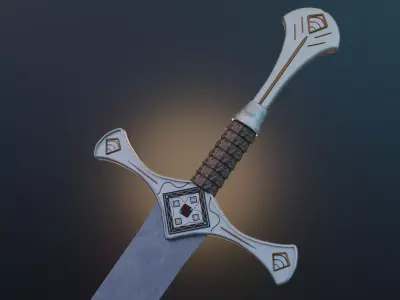 Sword Low-poly 3D model 87