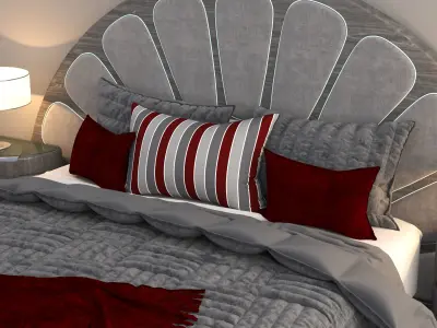 Modern Bed for bedroom 3D model