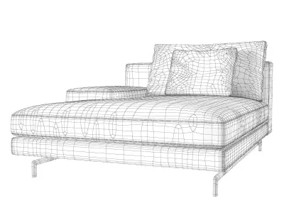 Sherman Chaise Longue 3D model