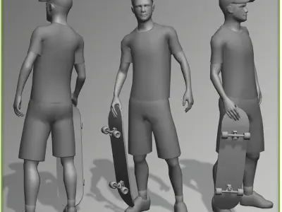  White Skater 11414 tris 