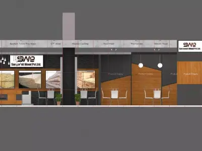 12M x 3M Exhibition Stall Design  3D model
