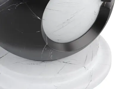 White Black Marble Simple - SSS 4K Texture