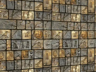 10 Egypt wall VOL01 4K Seamless PNG PBR Textures Texture