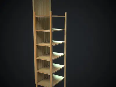 Wooden Stillage Low-poly 3D model