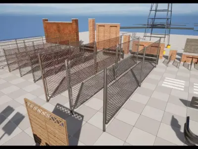 Uk Street and road props Low-poly 3D model