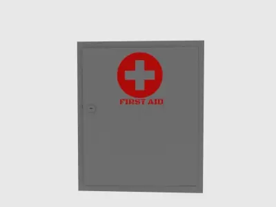 First aid cabinet  Free low-poly 3D model