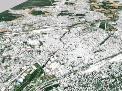 Cityscape Mulhouse France 3D model