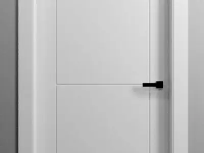 Set of 7 modern painted interior doors 3D model